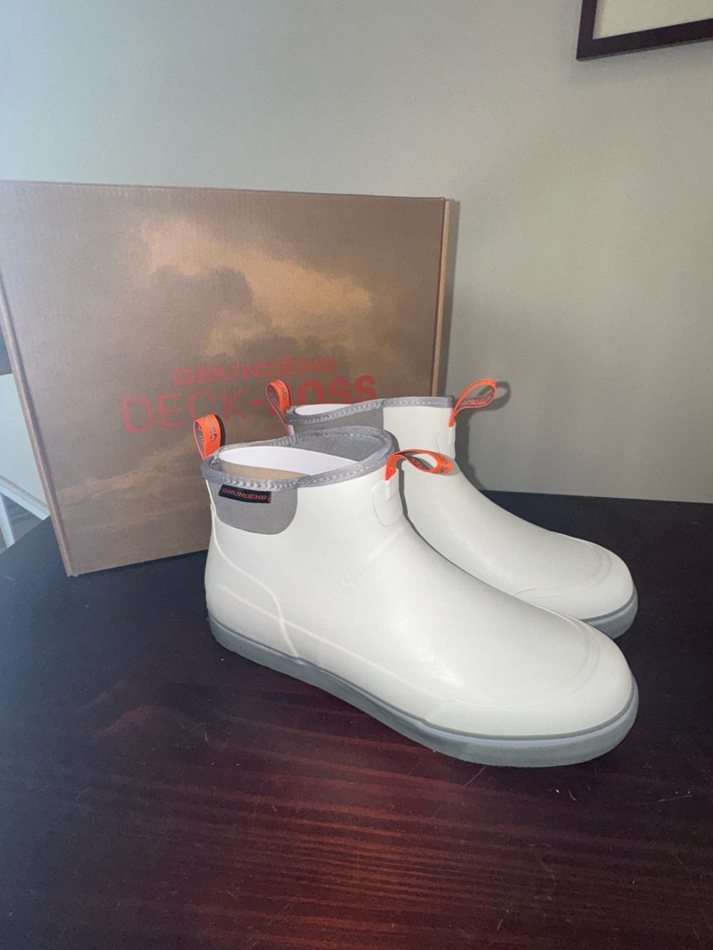 Grundens Deck Boss White Squall fishing rubber Boat Boots Men's size 11 - Picture 3 of 13